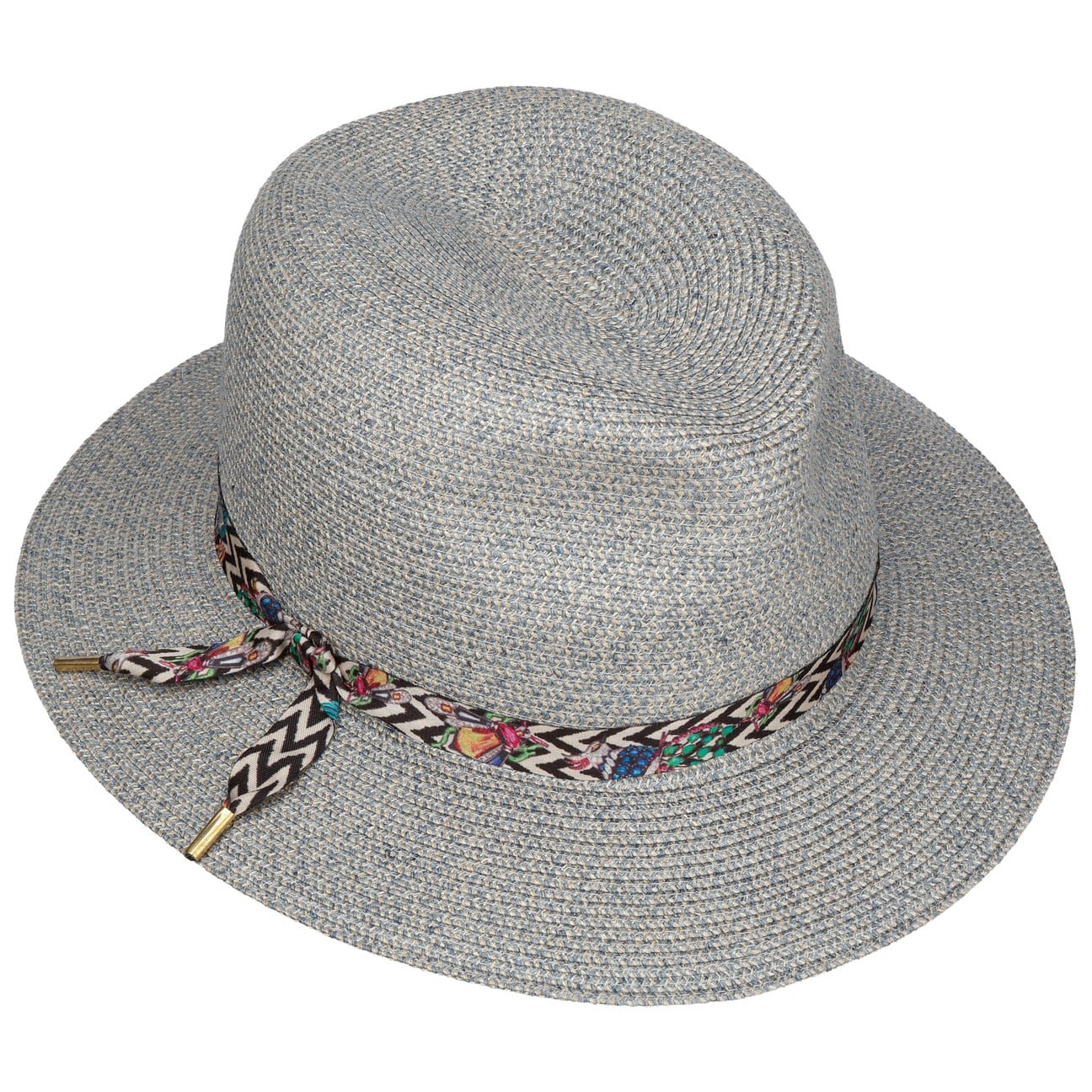 Nane Crushable Bortenhut blau-meliert 13