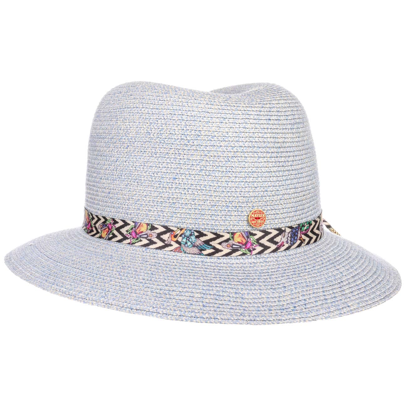 Nane Crushable Bortenhut blau-meliert 15