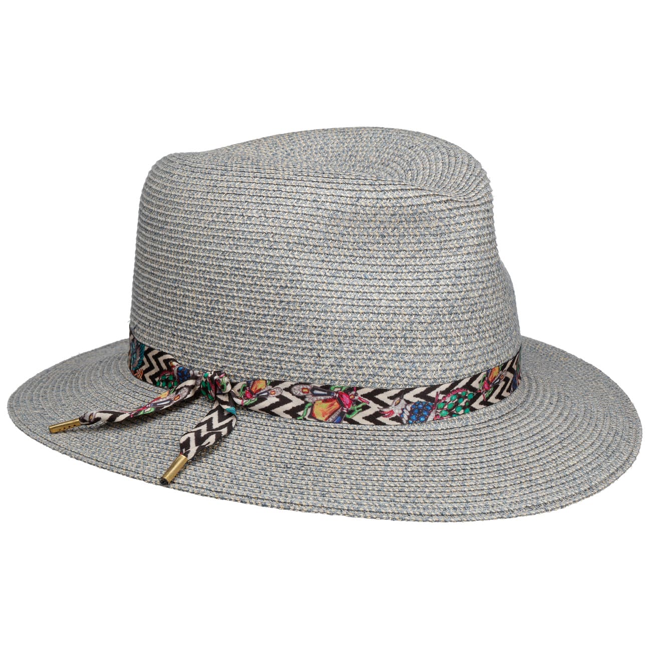 Nane Crushable Bortenhut blau-meliert 12