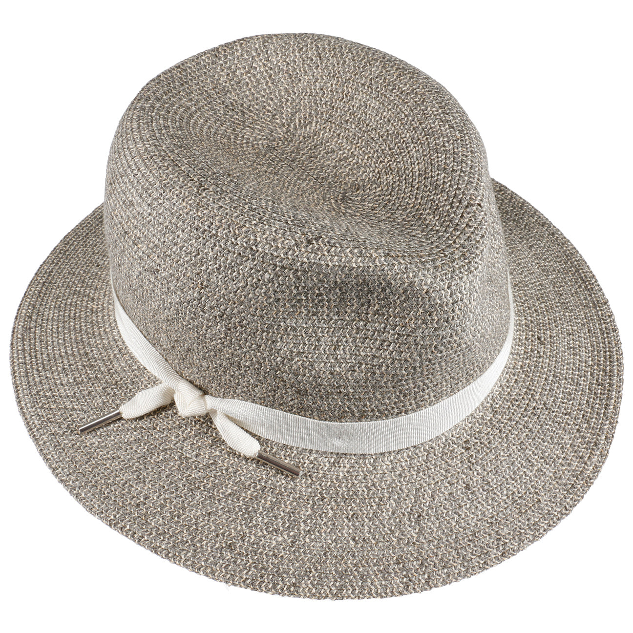 Nane Crushable Classic Flettet Hatt grau-meliert 3