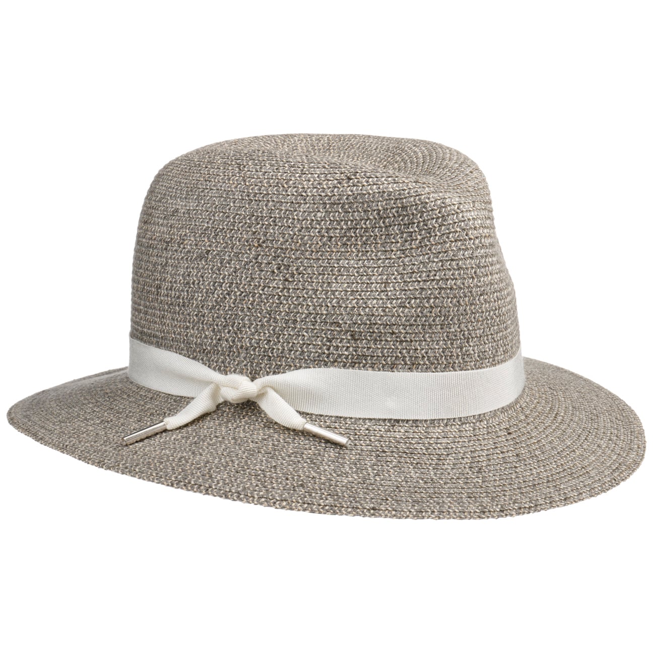 Nane Crushable Classic Flettet Hatt grau-meliert 2