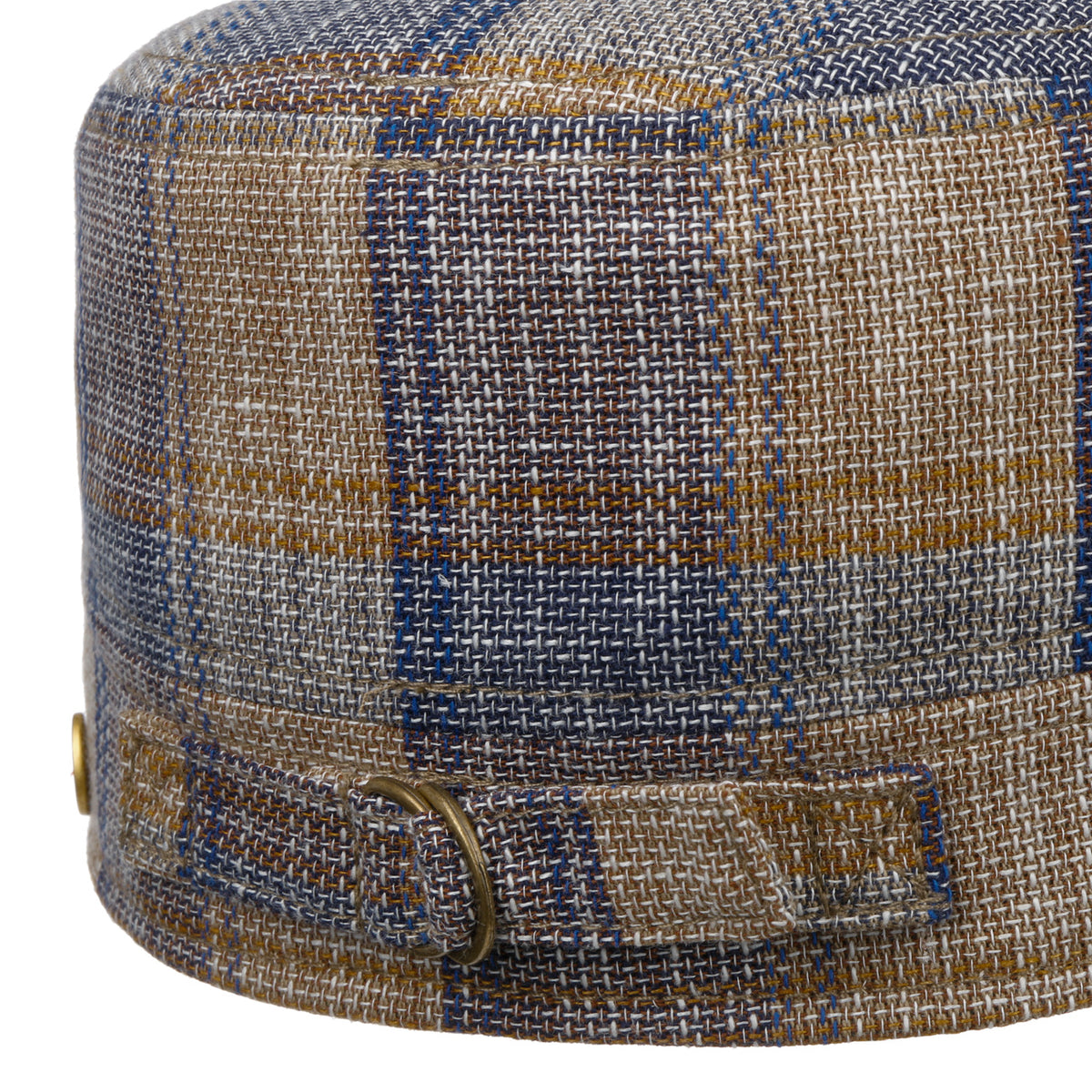 Sören Check armémössa beige-blau 5