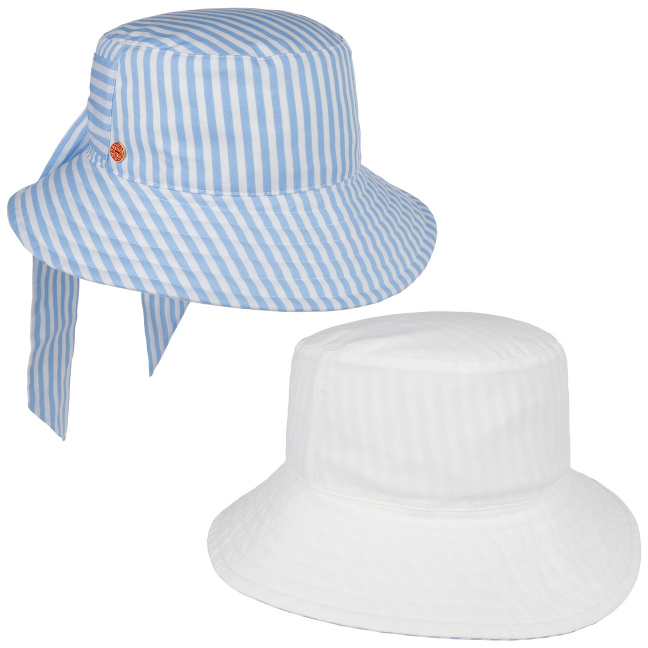 Malu Stripes Wendehut hellblau 4
