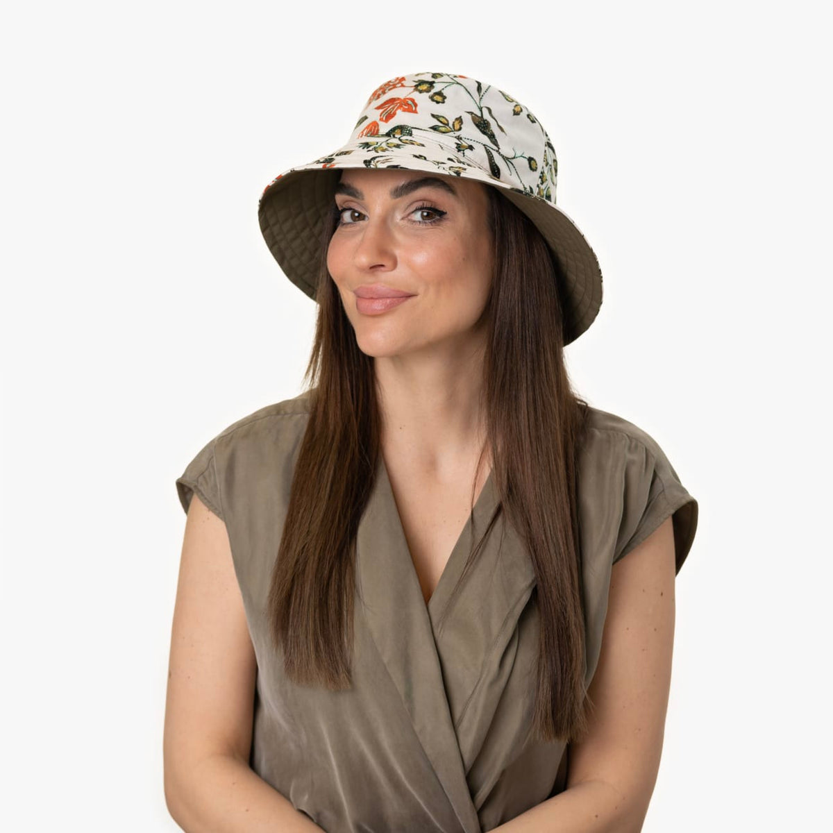 Malu Floral Vendbar Hatt Modell 1