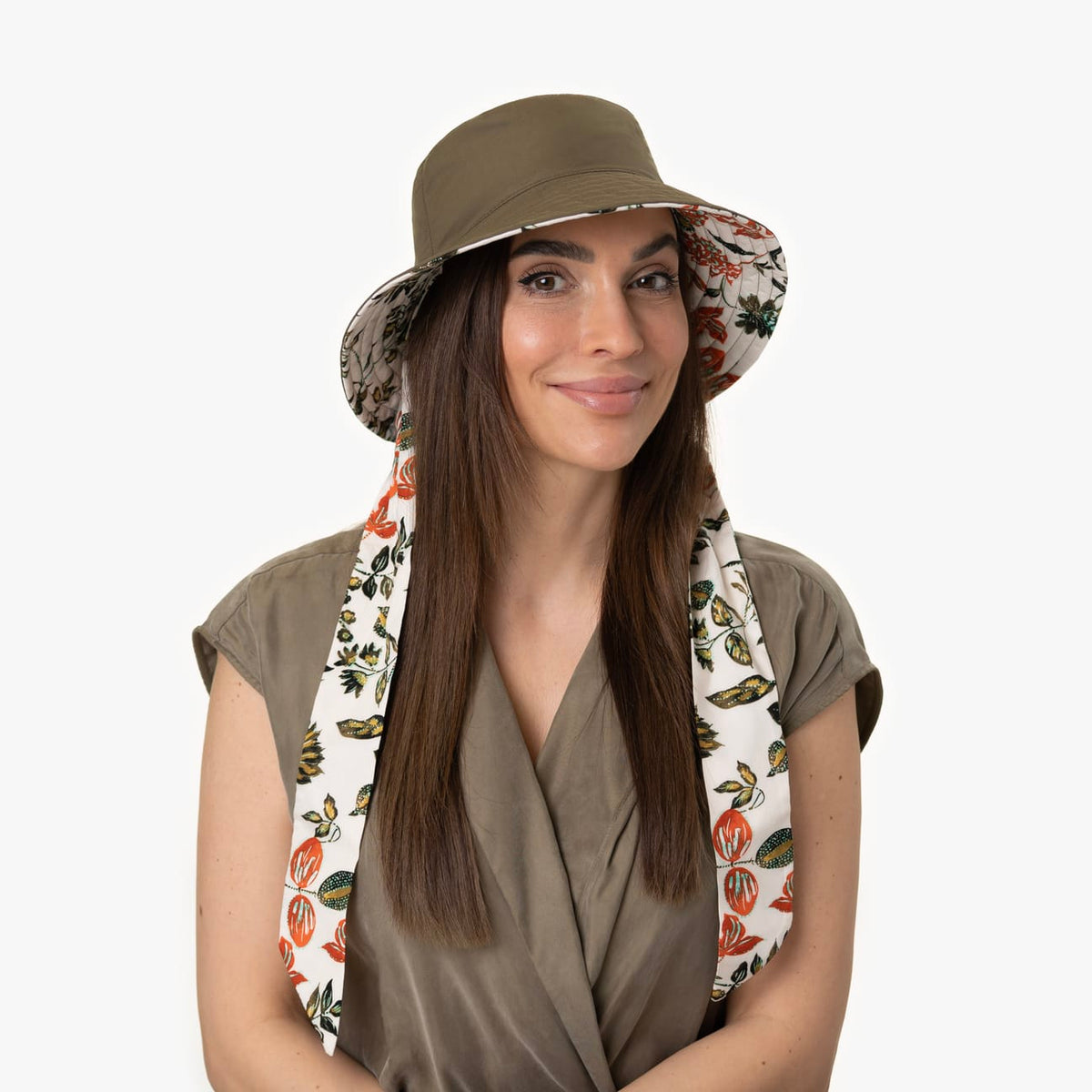 Malu Floral Vendbar Hatt Modell 2