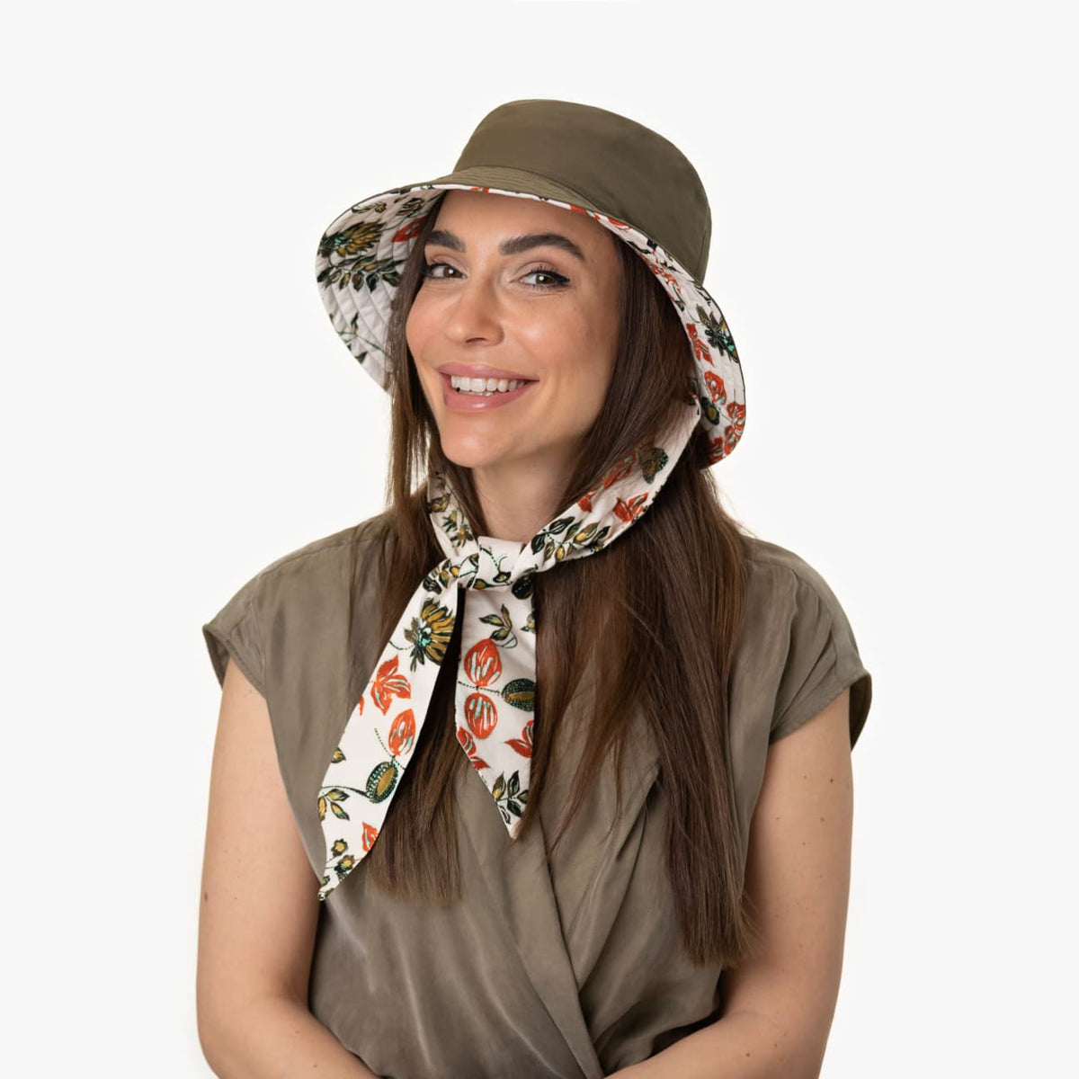 Malu Floral Vendbar Hatt Modell 3