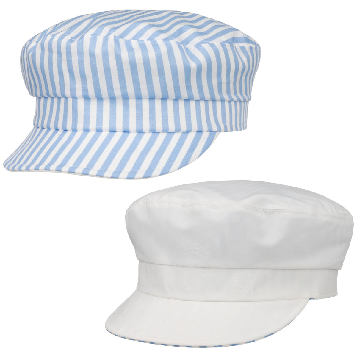Kendy Stripes Vendbar Skipperlue hellblau 3