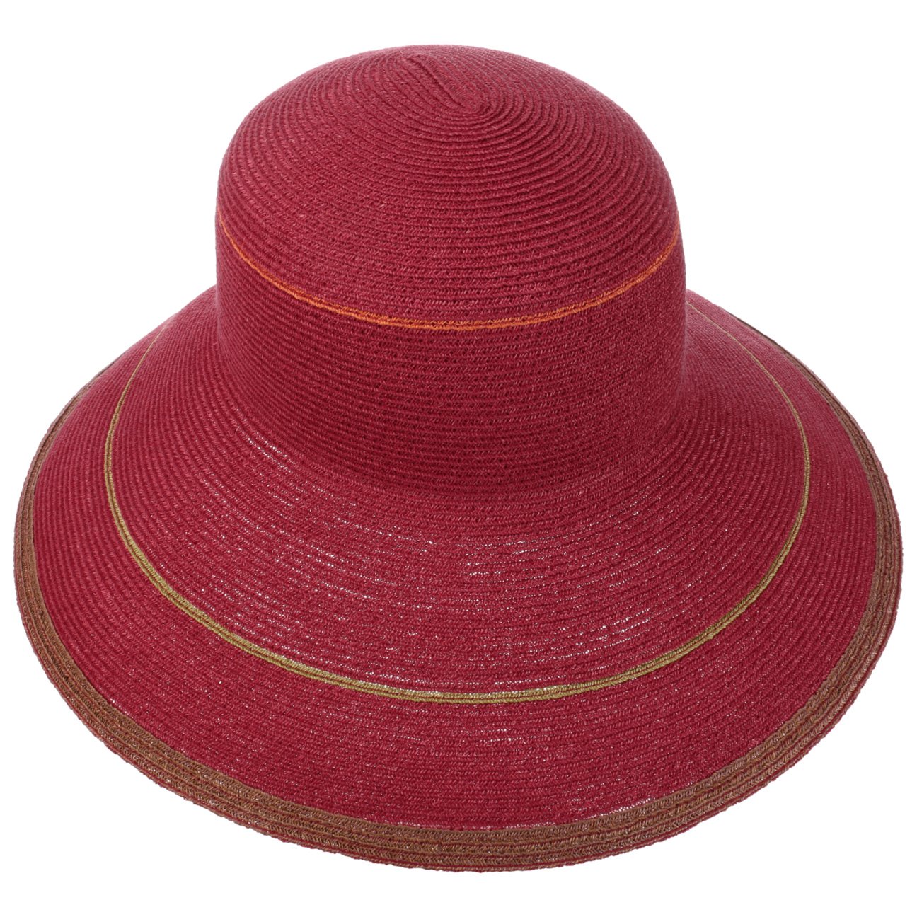Alba Stripes hampa hatt bordeaux 4