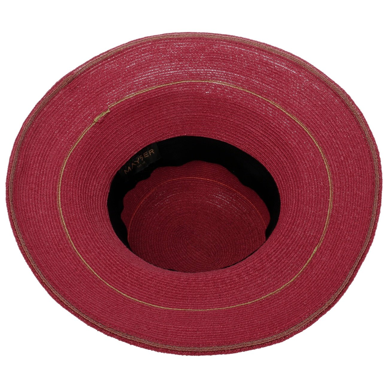 Alba Stripes hampa hatt bordeaux 5