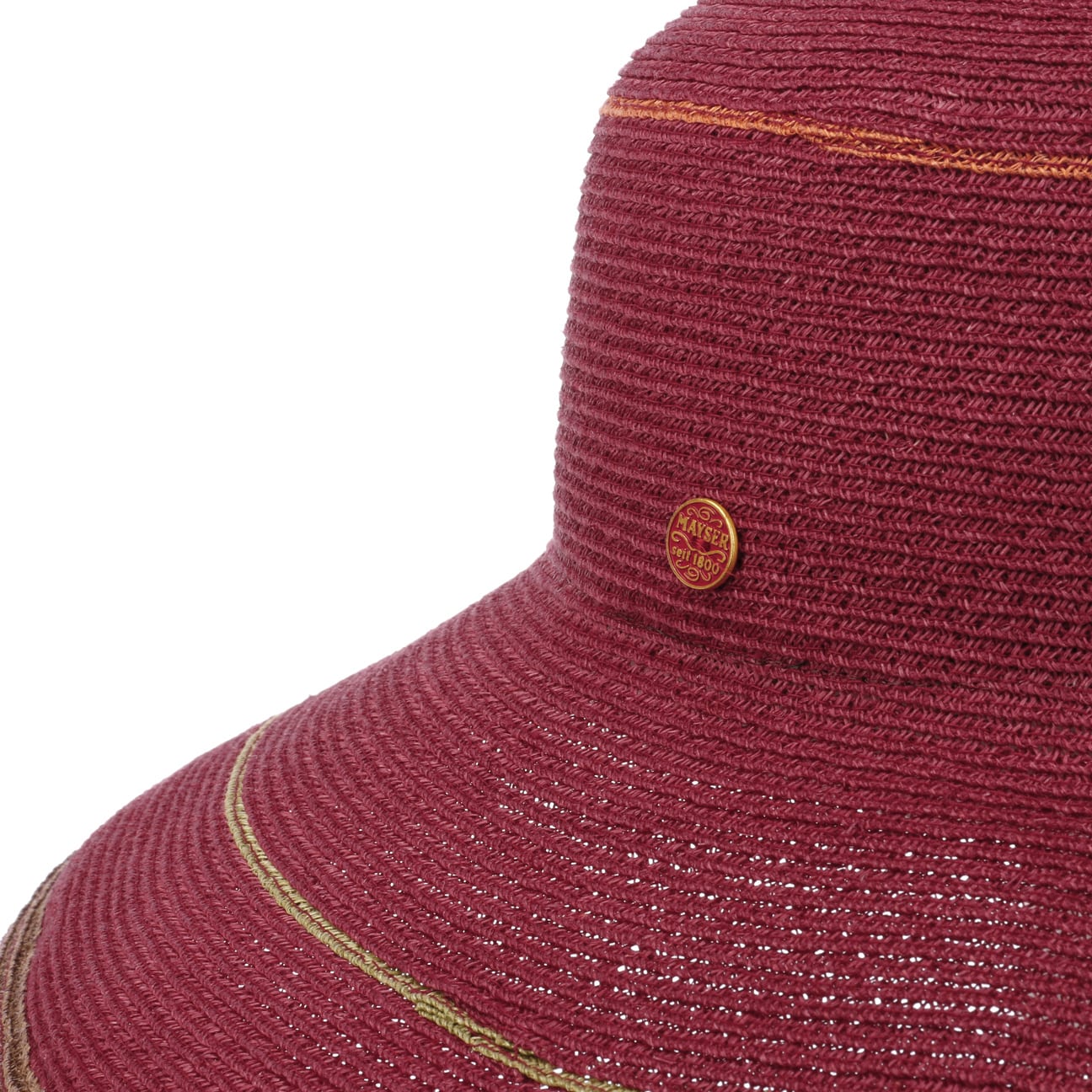 Alba Stripes hampa hatt bordeaux 6