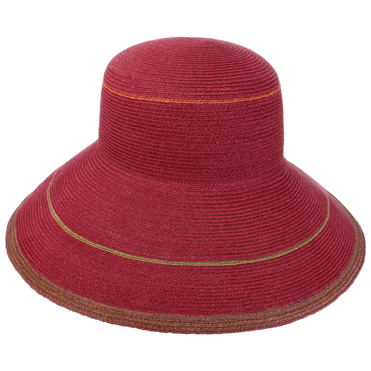 Alba Stripes hampa hatt bordeaux 3