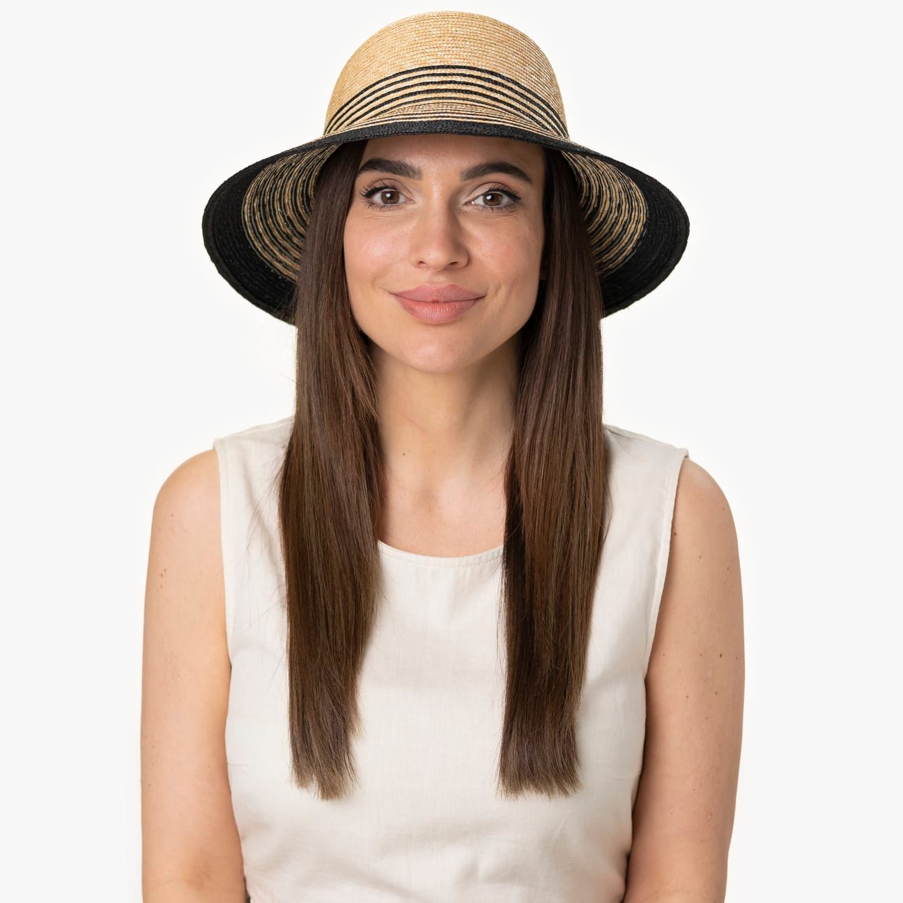 Clea Twotone Strohoed met UV-Bescherming Modell 2