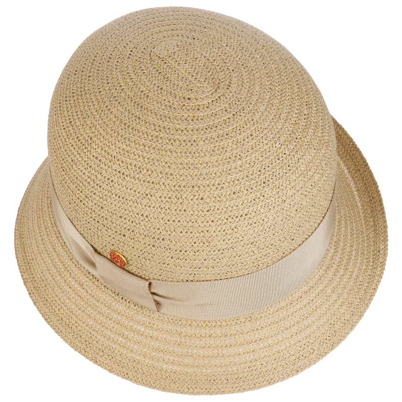 Chapeau en paille tressée en papier Nanni beige 7