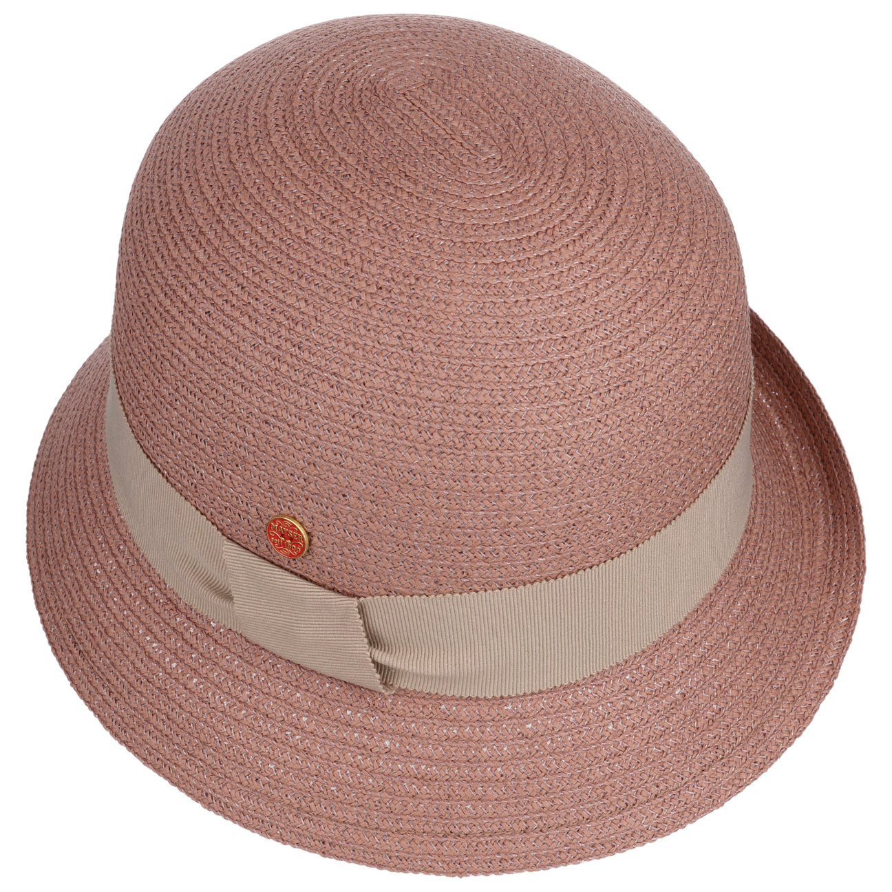 Chapeau en paille tressée en papier Nanni altrosa 3