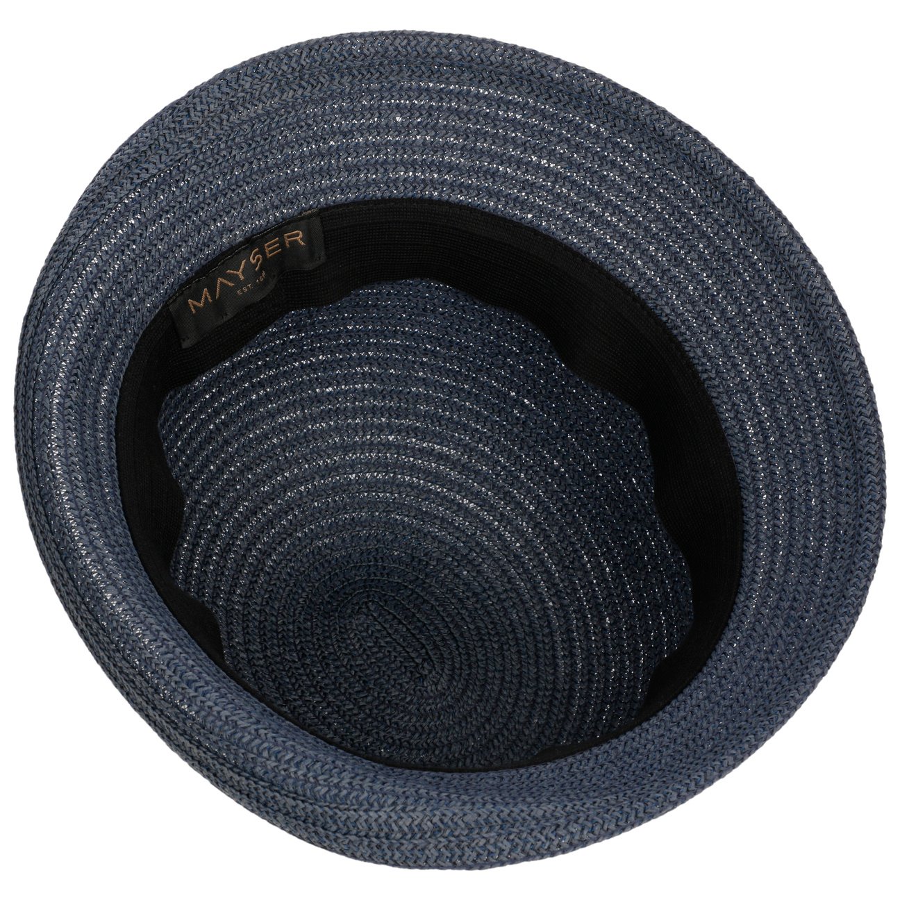 Chapeau en paille tressée en papier Nanni dunkelblau 12