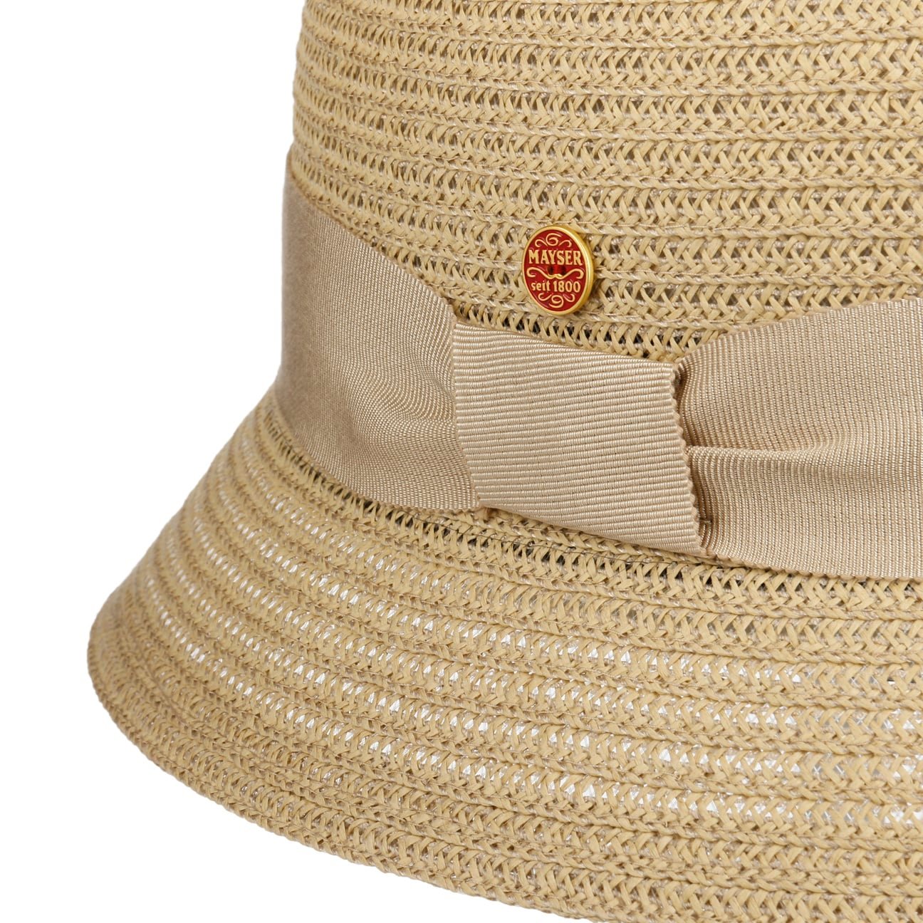 Chapeau en paille tressée en papier Nanni beige 9