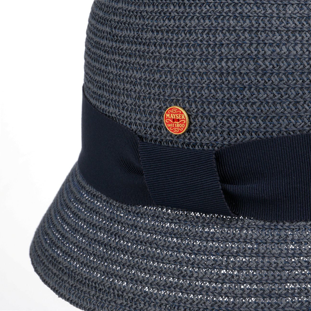 Chapeau en paille tressée en papier Nanni dunkelblau 13