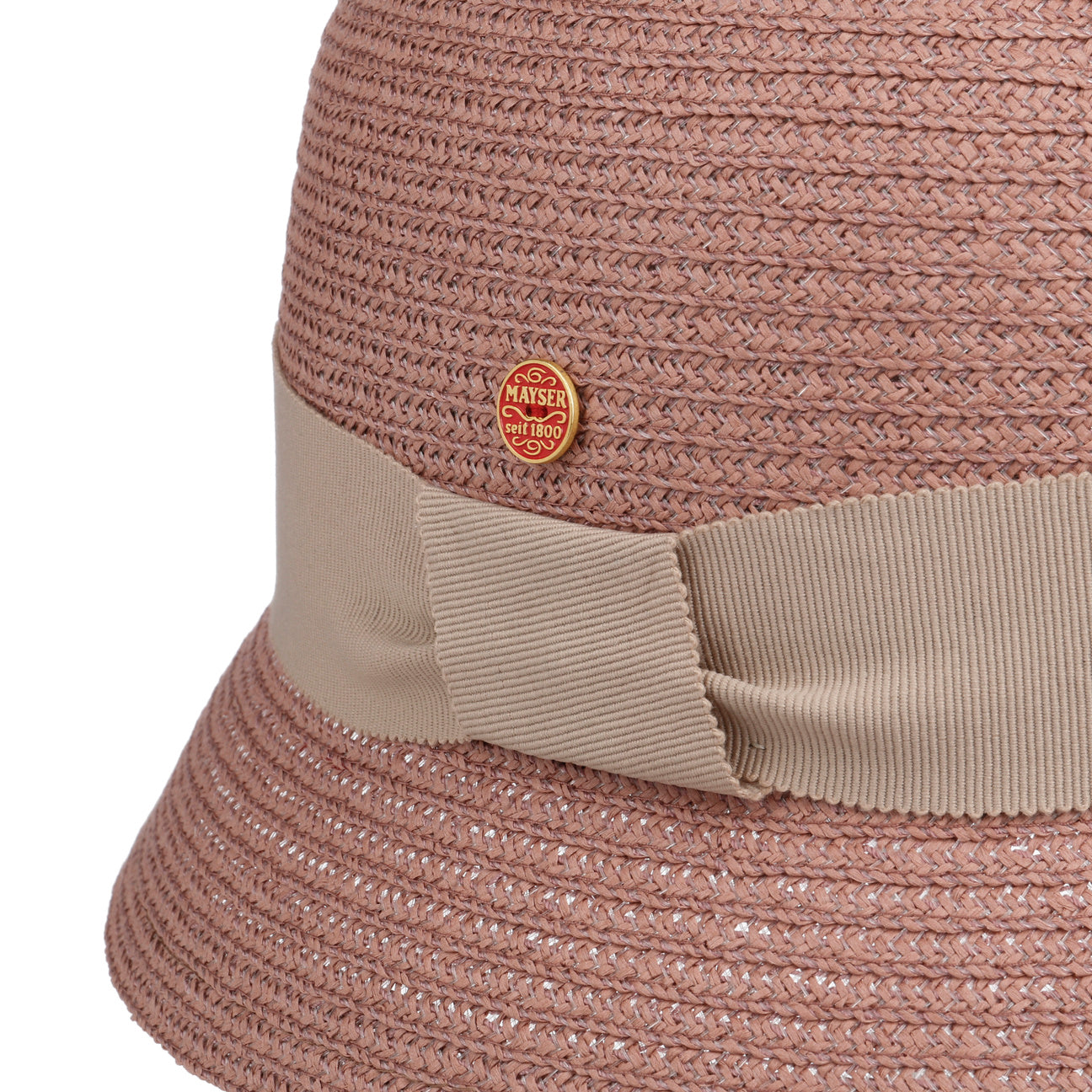 Chapeau en paille tressée en papier Nanni altrosa 5