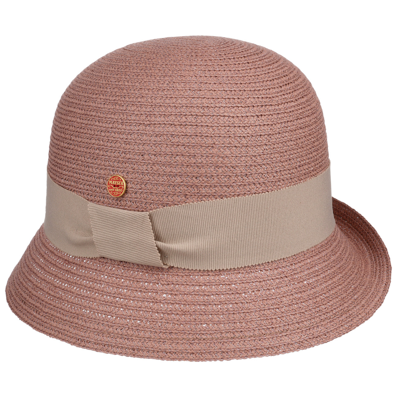 Chapeau en paille tressée en papier Nanni altrosa 2