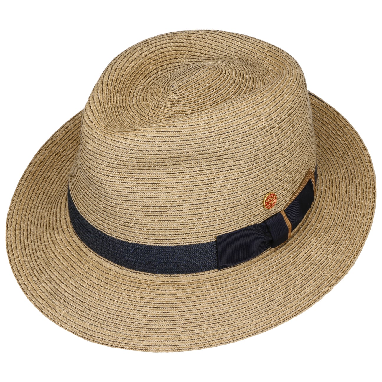 Samuel Livorno Fedora Strohhut natur-blau 3