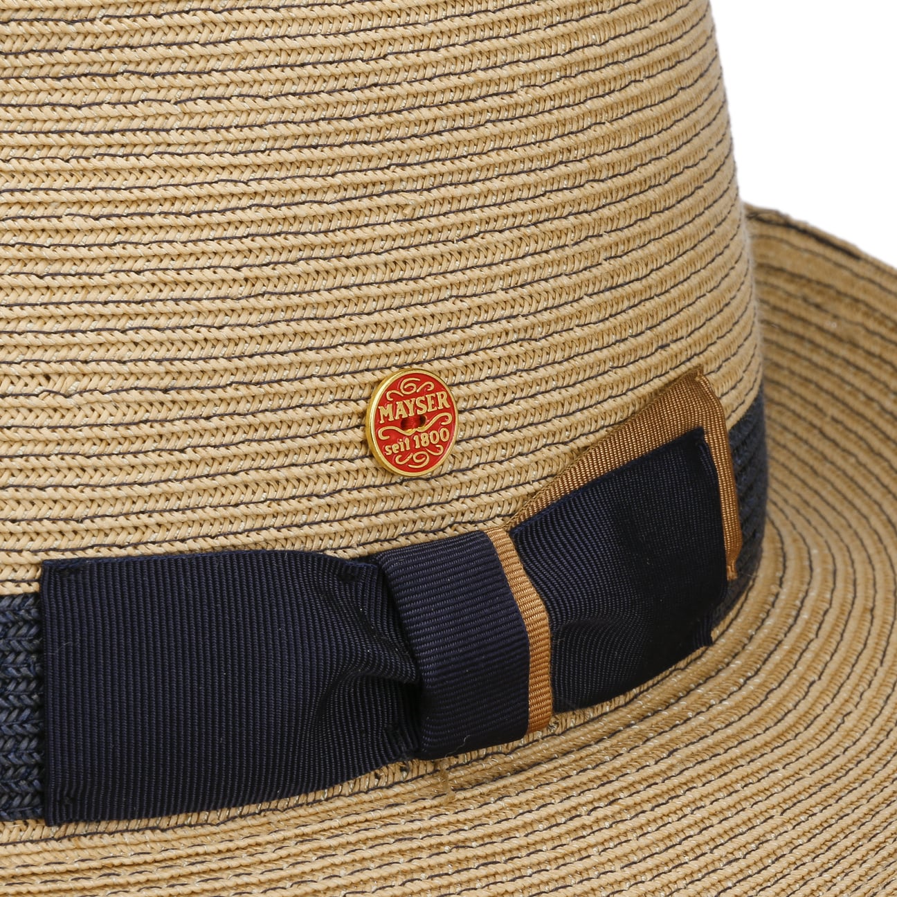 Samuel Livorno Fedora Strohhut natur-blau 5