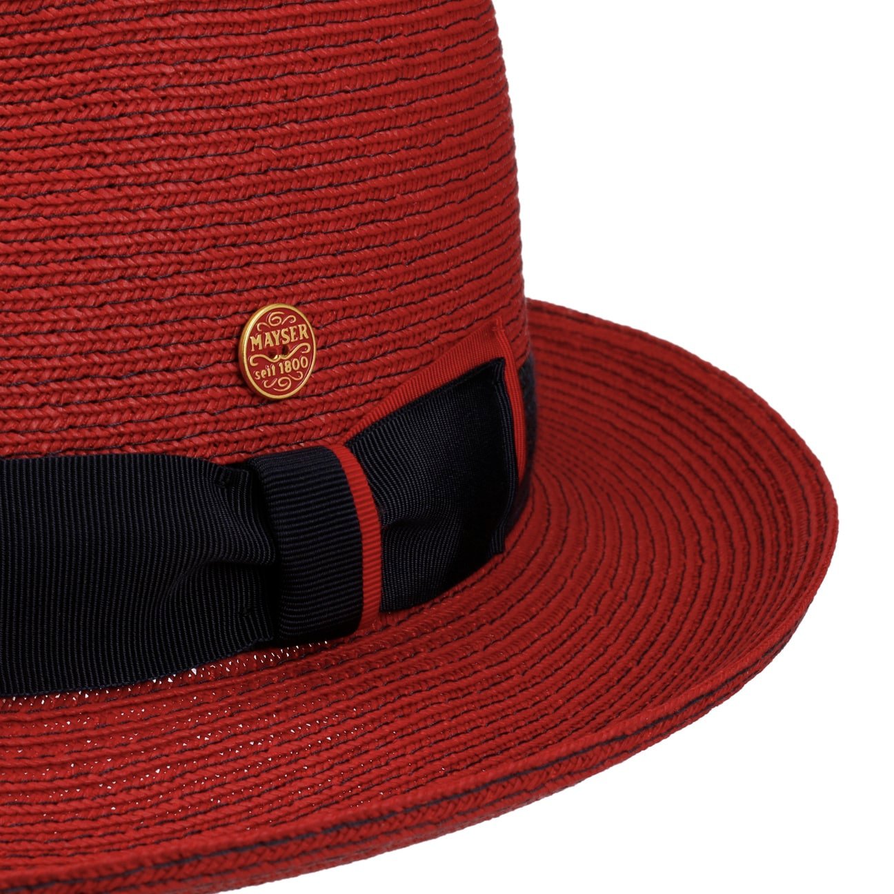 Samuel Livorno Fedora Strohhut rot 15