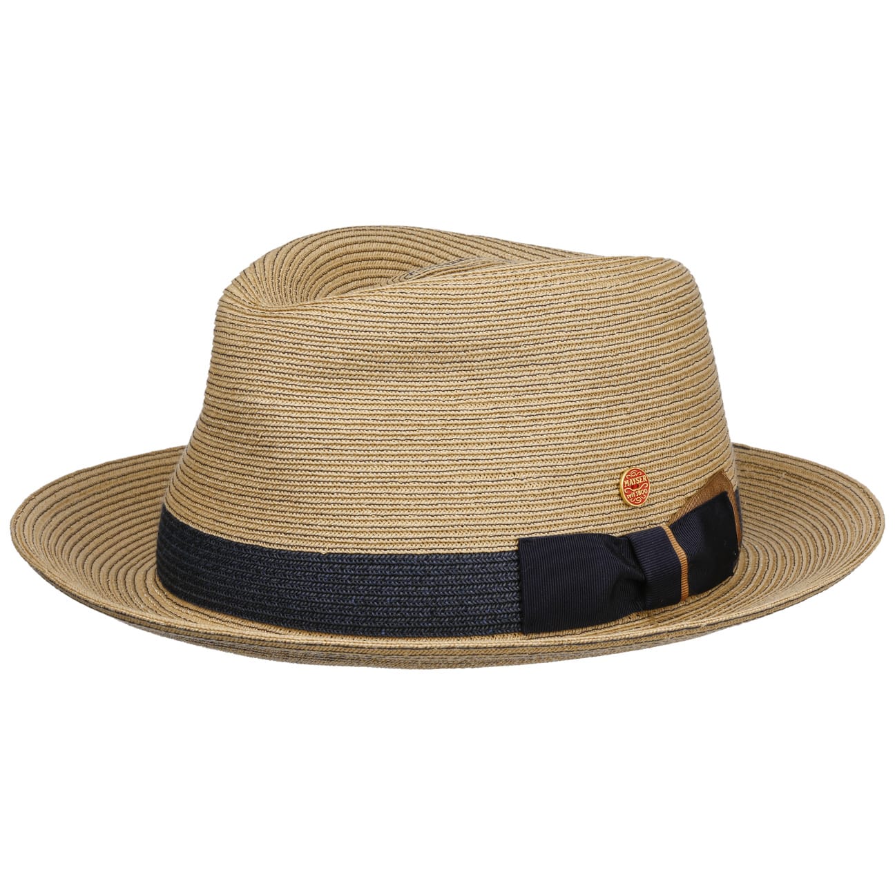 Samuel Livorno Fedora Strohhut natur-blau 6