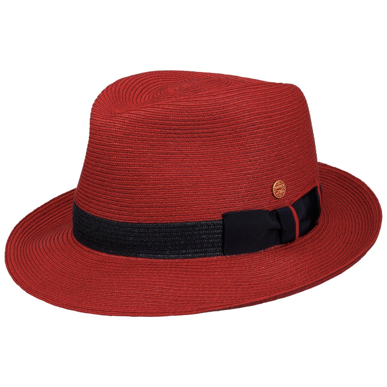 Samuel Livorno Fedora Strohhut rot 16