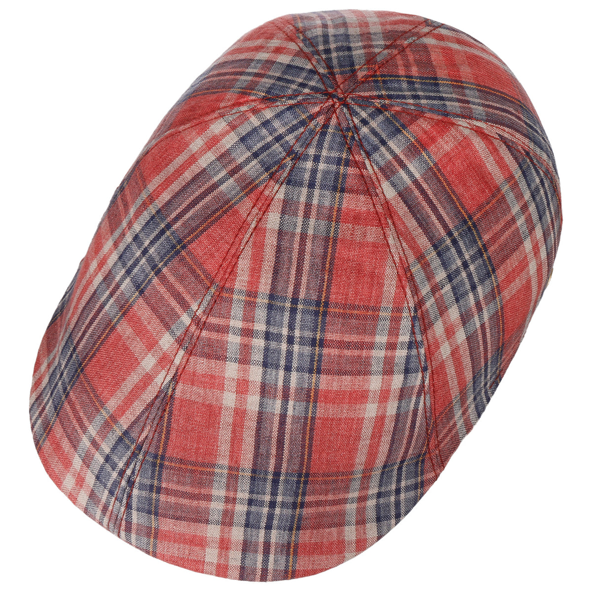Paddy Check Flat Cap rot 3