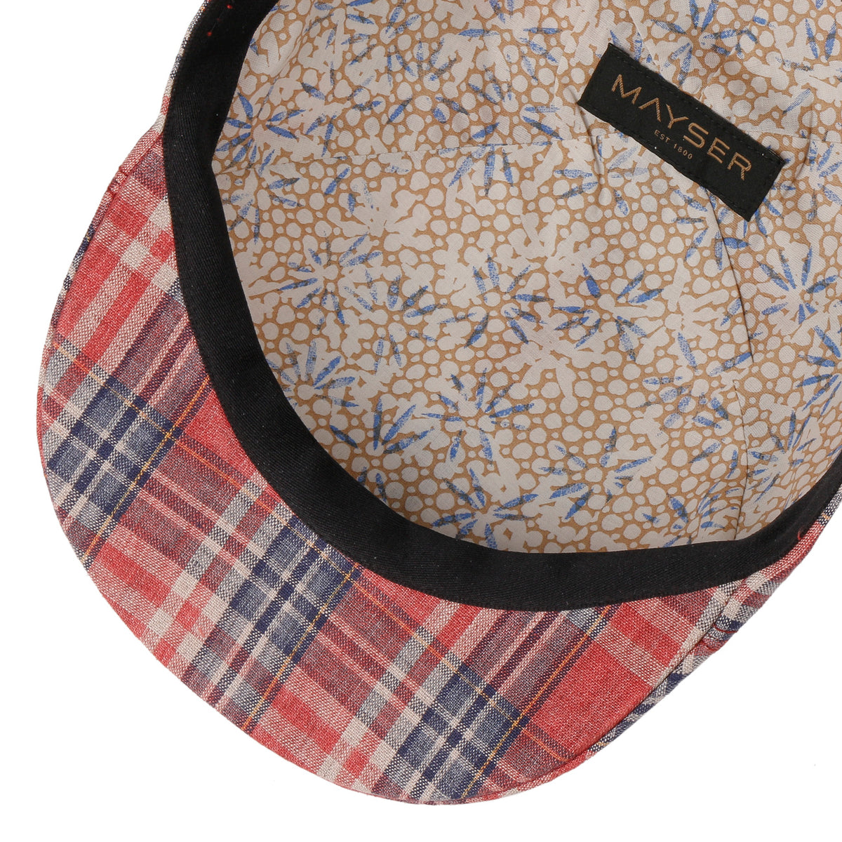 Paddy Check Flat Cap rot 4