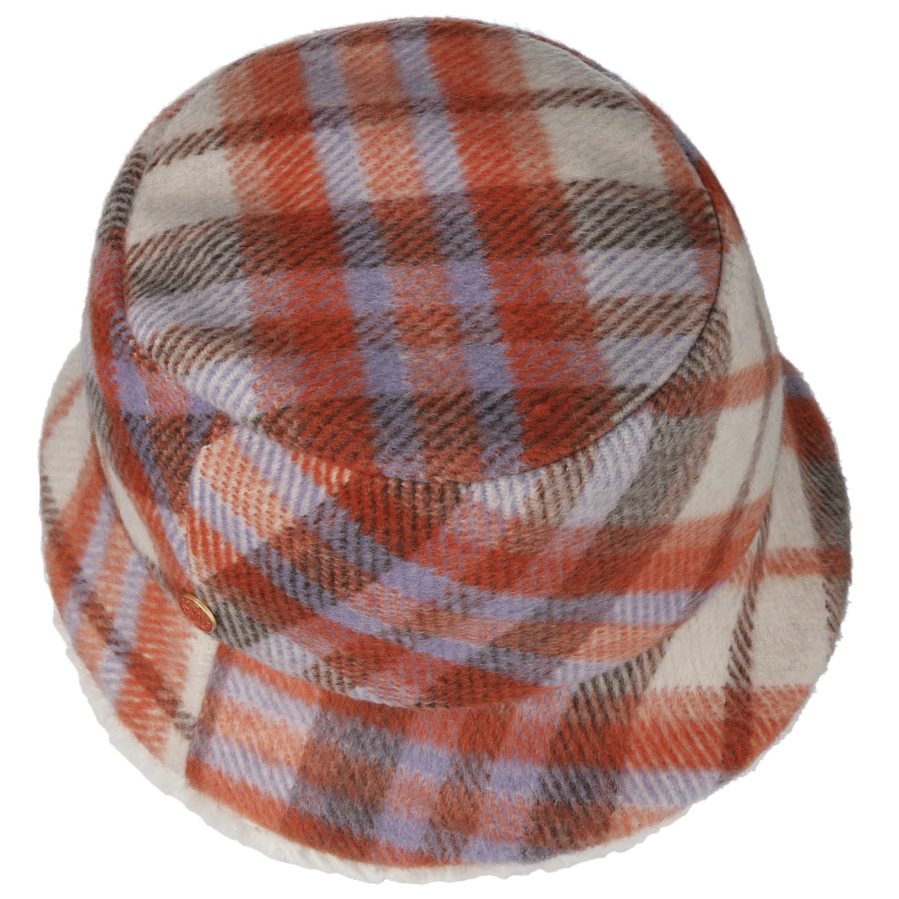 Doriet Check Bucket Reversible Hat koralle 27