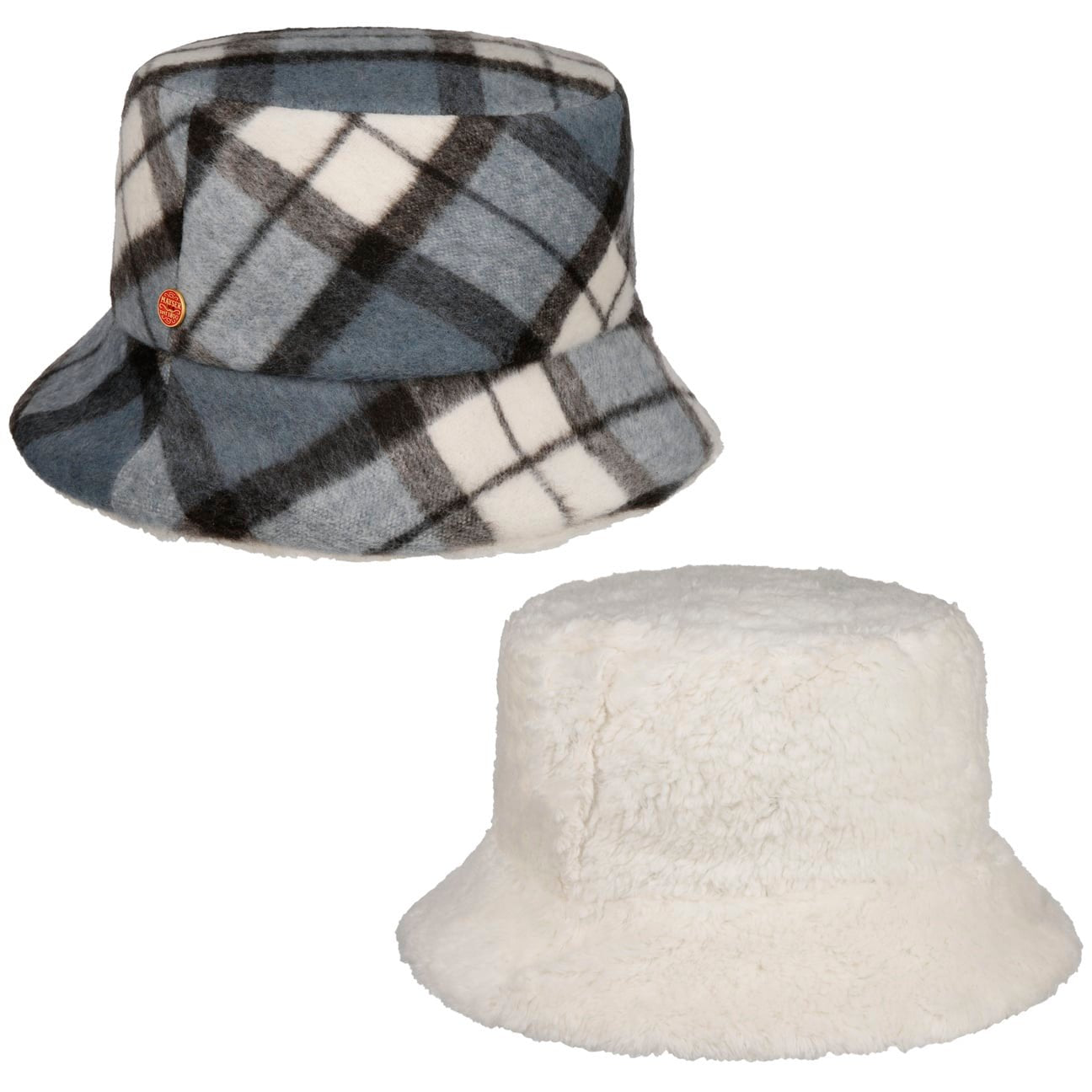Doriet Check Bucket Reversible Hat blau 2