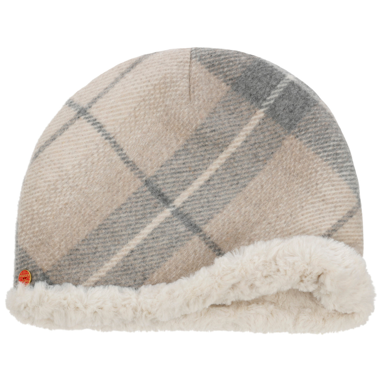 Chapeau réversible Kacey Check hellbeige 4