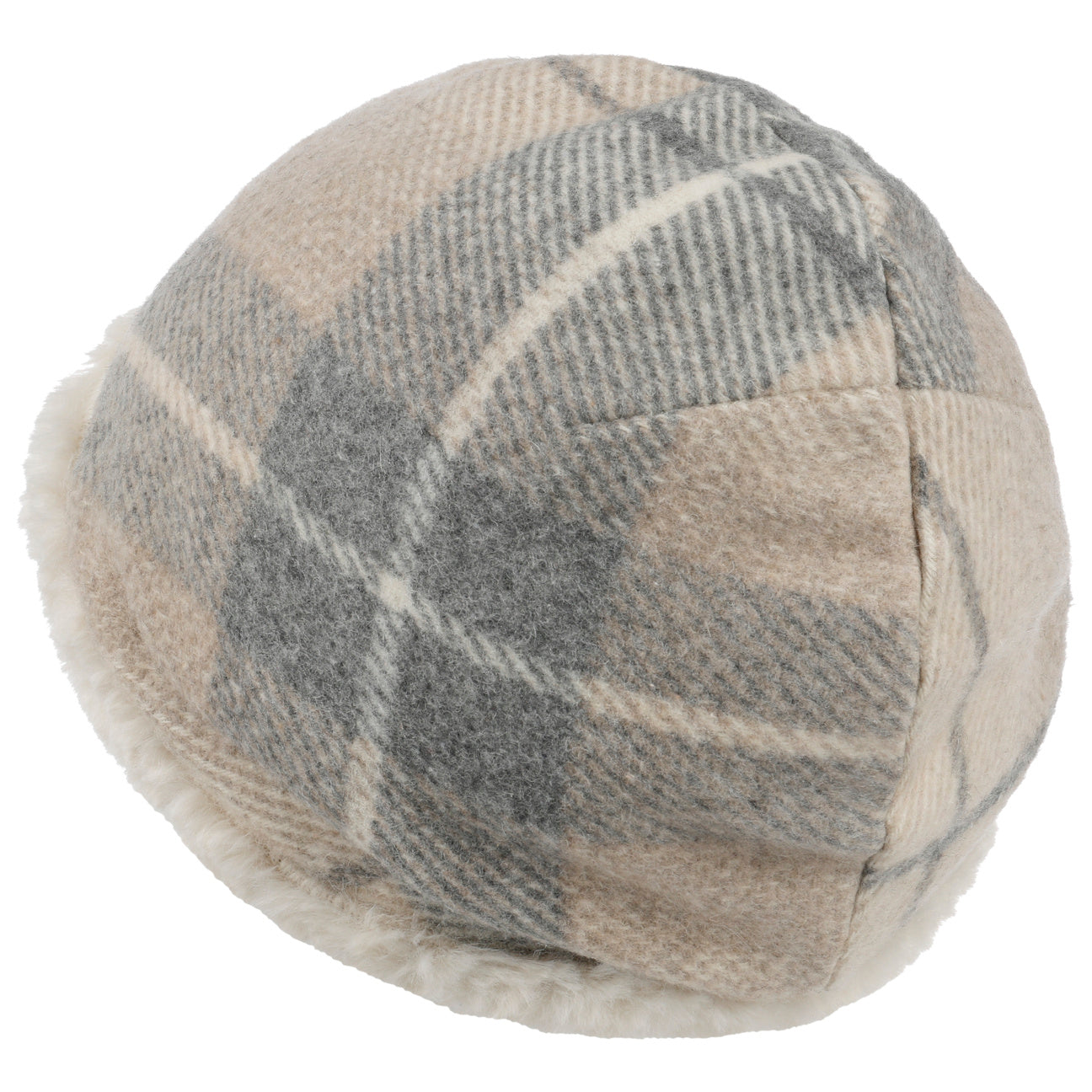 Chapeau réversible Kacey Check hellbeige 5