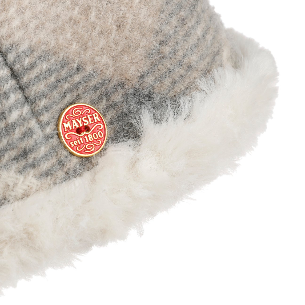 Chapeau réversible Kacey Check hellbeige 6