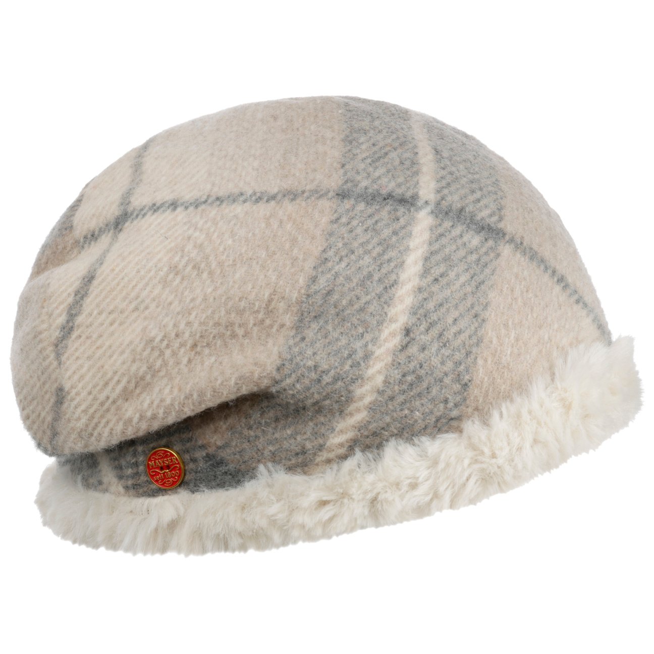 Chapeau réversible Kacey Check hellbeige 7