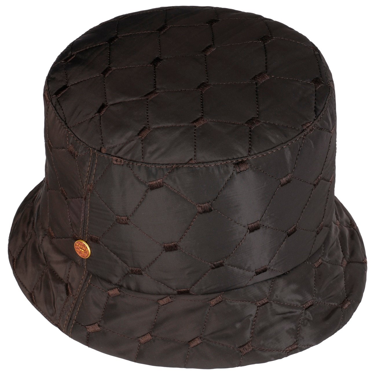 Doriet Bucket Stoffhut mit Steppmuster braun 3