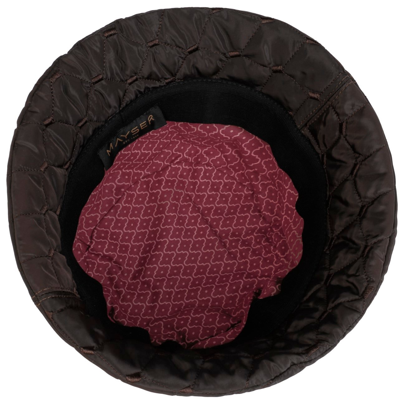 Doriet Bucket Stoffhut mit Steppmuster braun 4