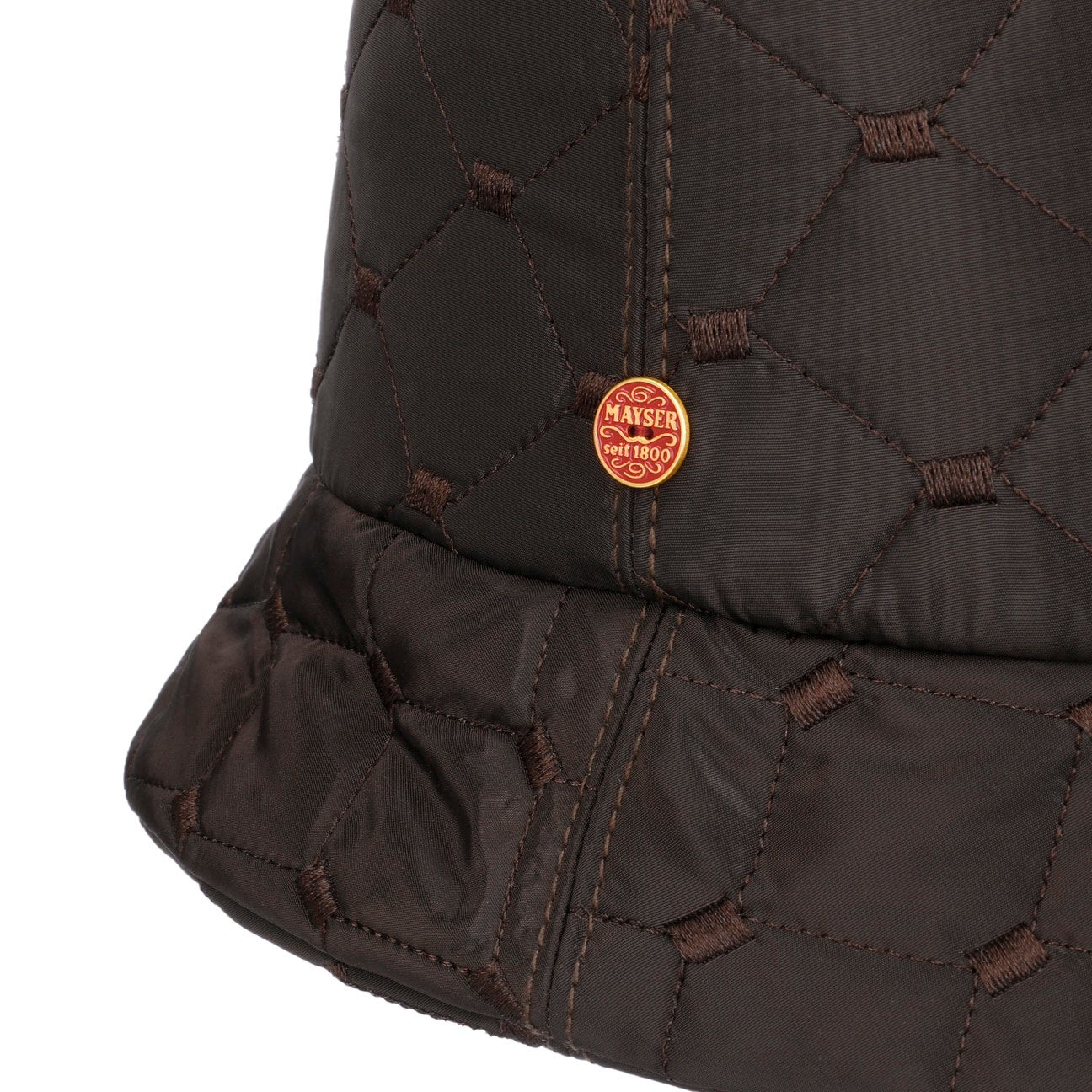 Doriet Bucket Stoffhut mit Steppmuster braun 5