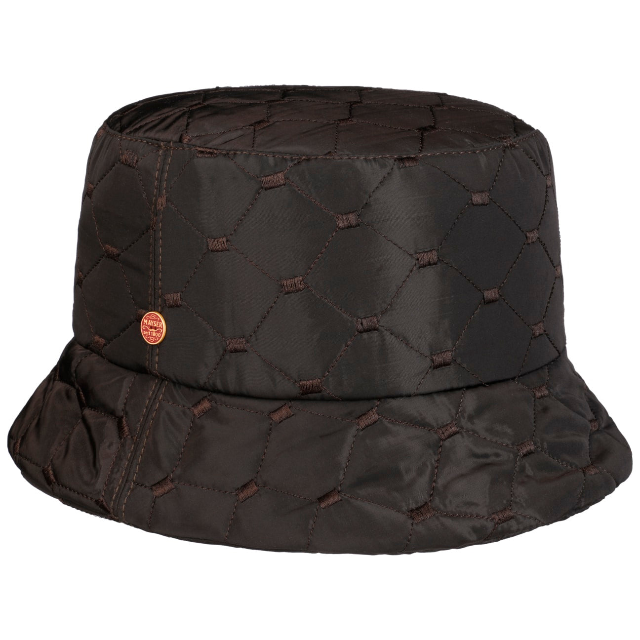 Doriet Bucket Stoffhut mit Steppmuster braun 2