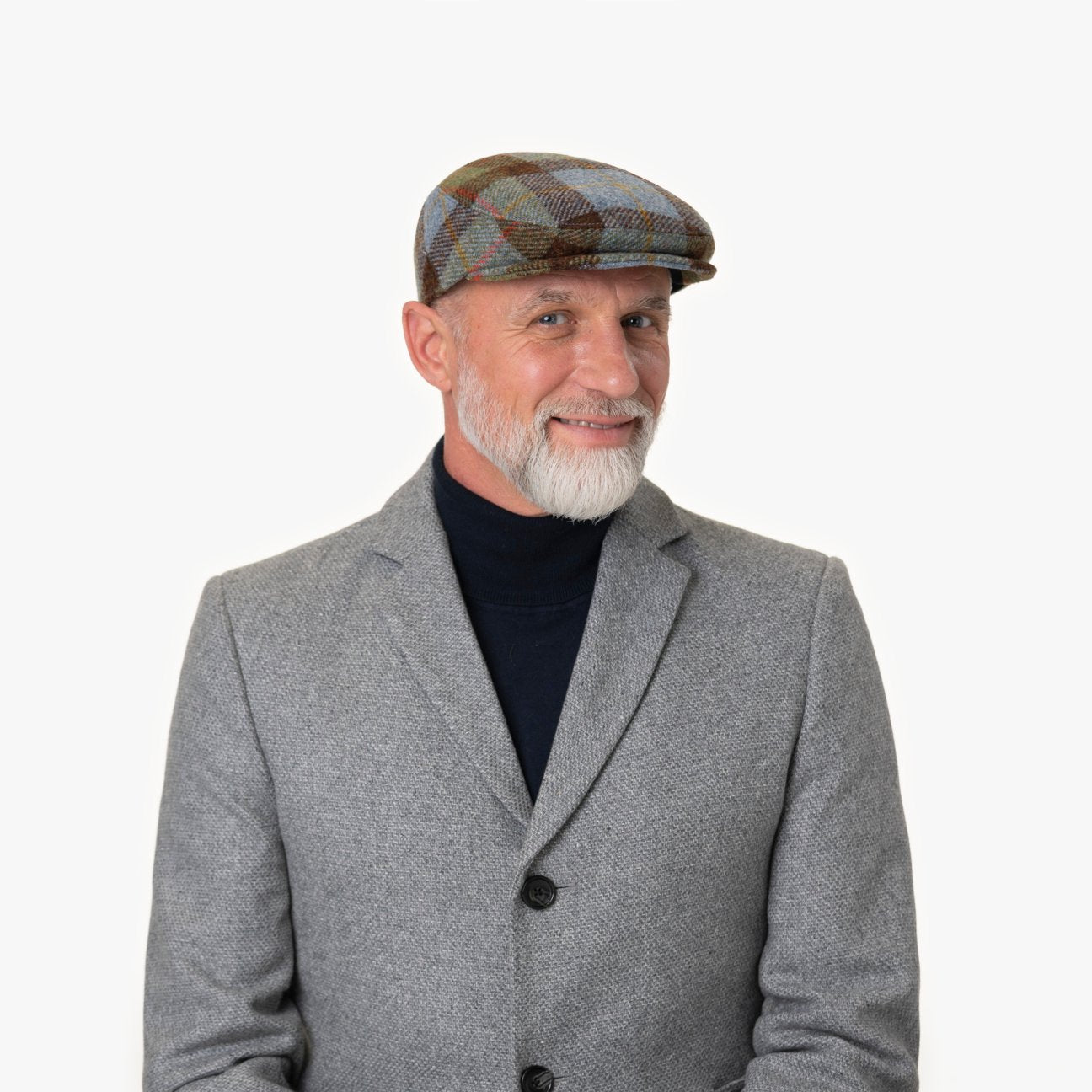 Erik Harris platt keps i tweed Modell 1
