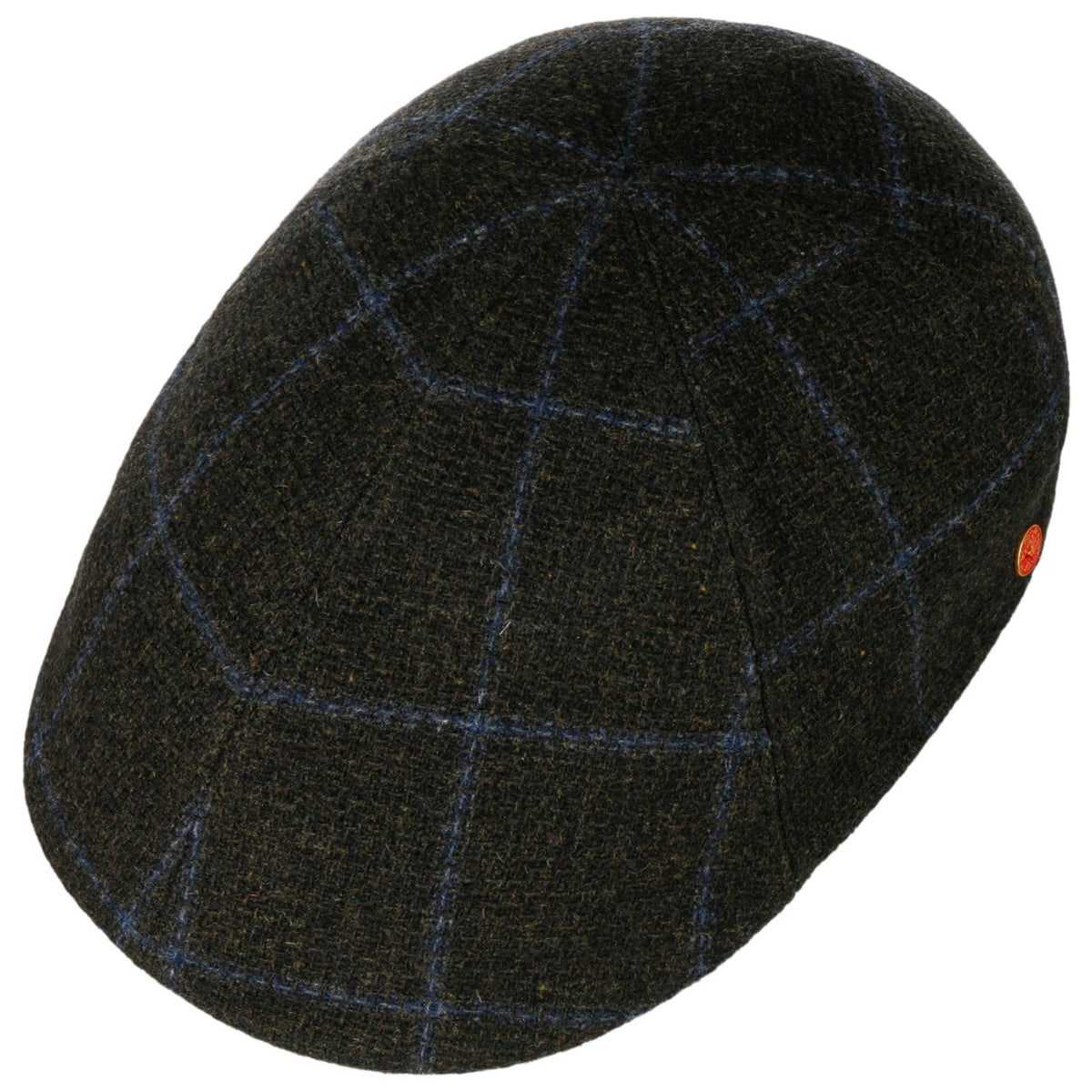 Paddy Wool Check Flat Cap grün 3