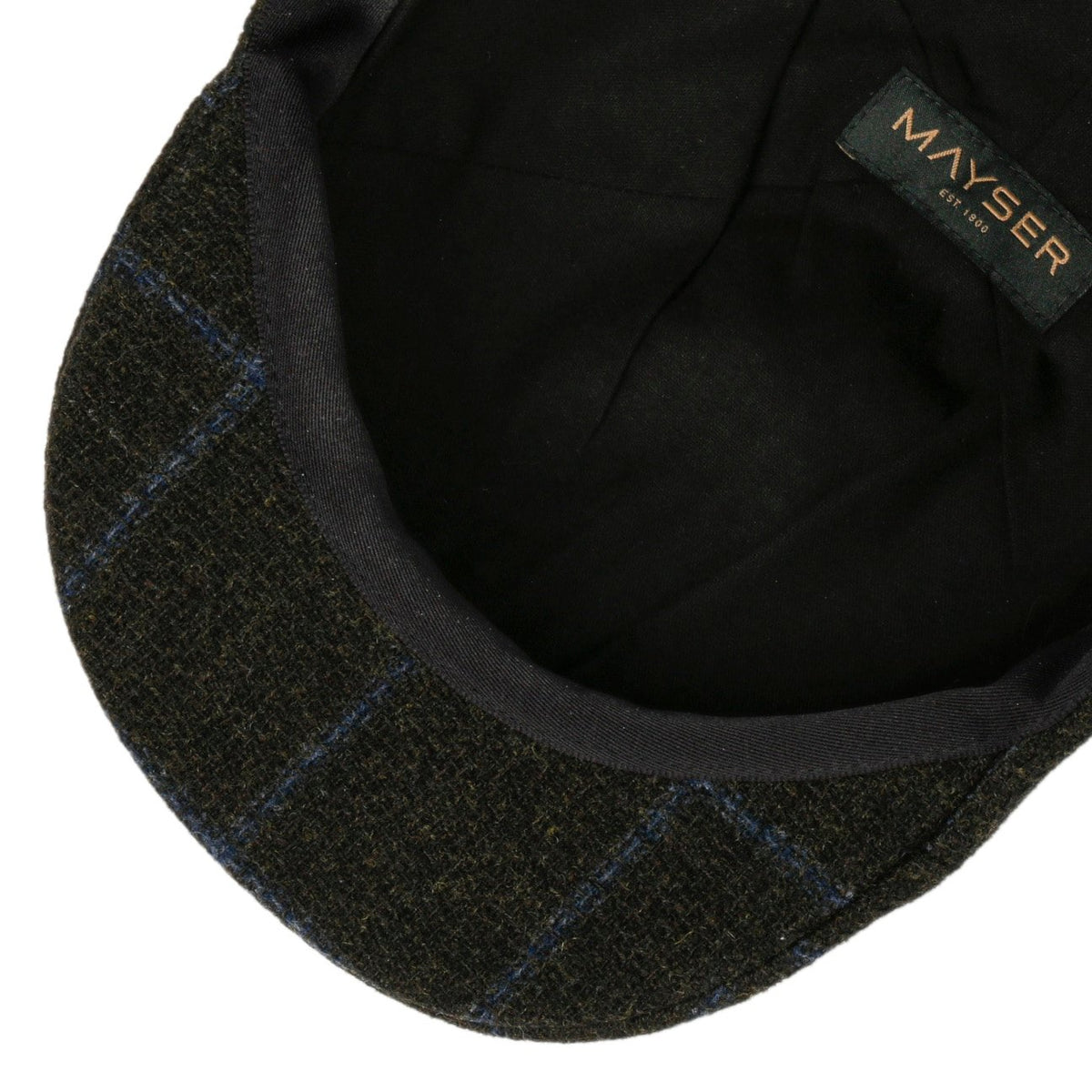 Paddy Wool Check Flat Cap grün 4
