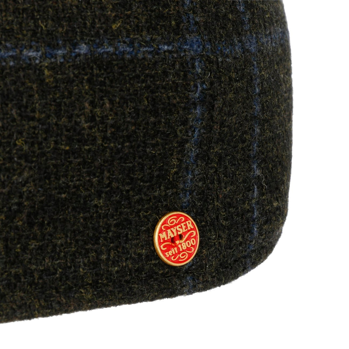 Paddy Wool Check Flat Cap grün 5