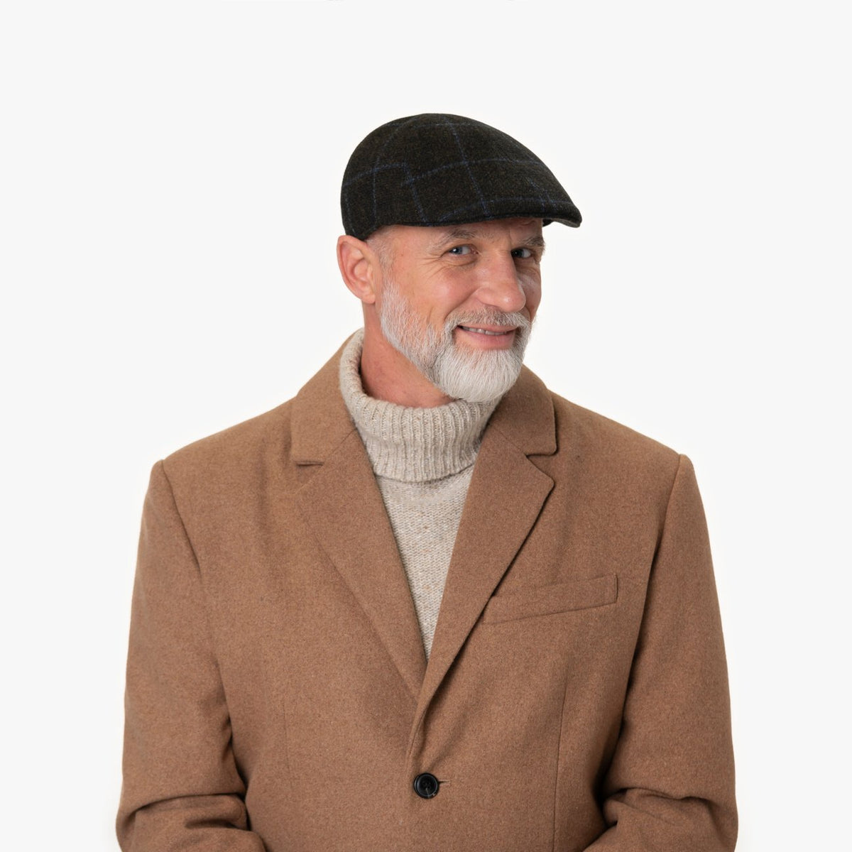 Paddy Wool Check Flat Cap Modell 1