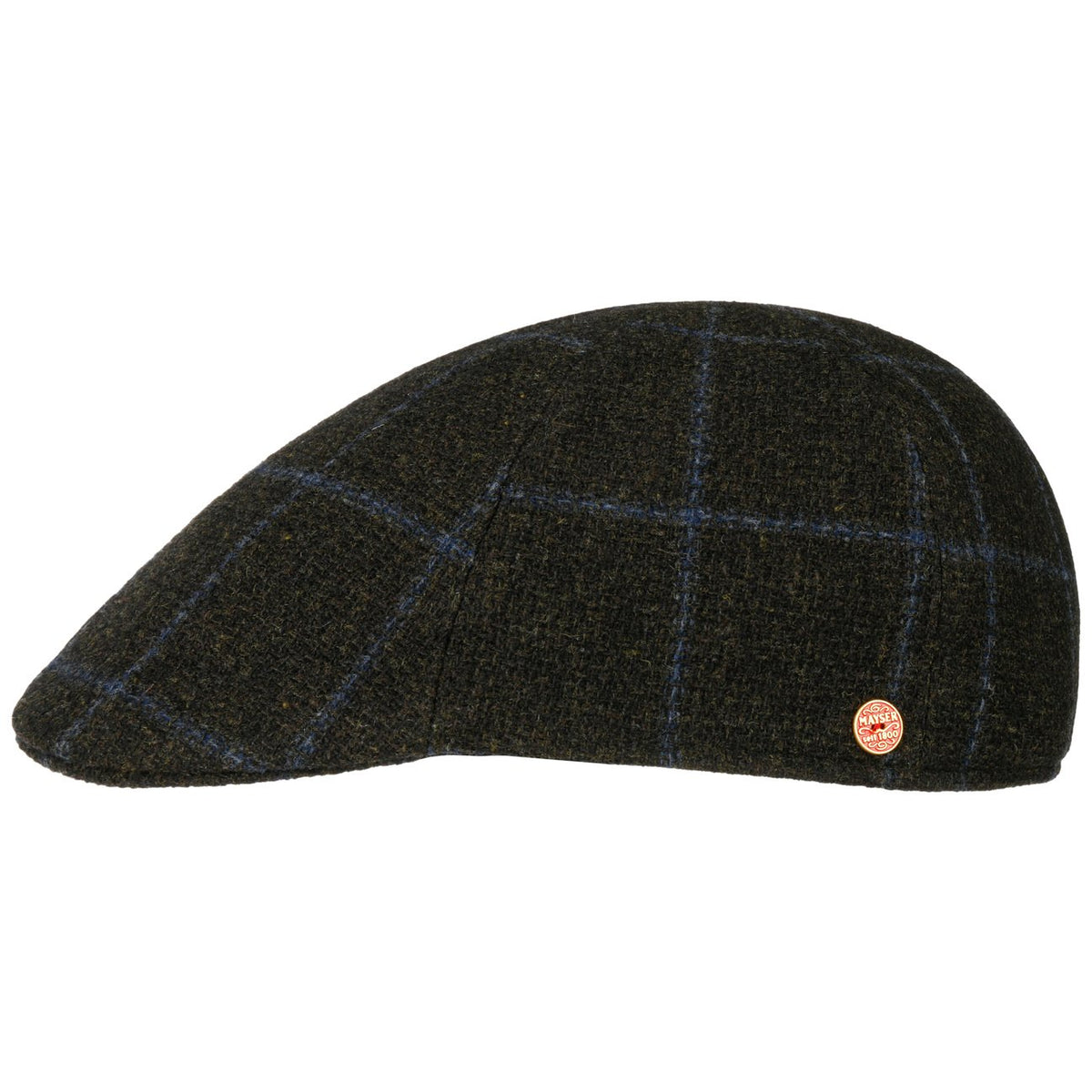 Paddy Wool Check Flat Cap grün 2