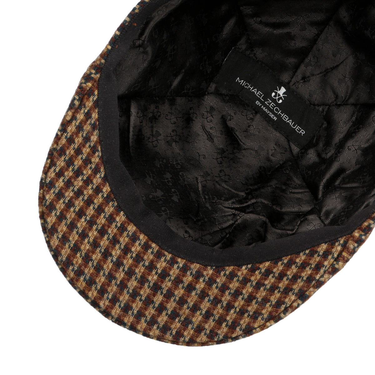 Billy Wool Houndstooth Zechbauer Flat Cap beige-braun 4