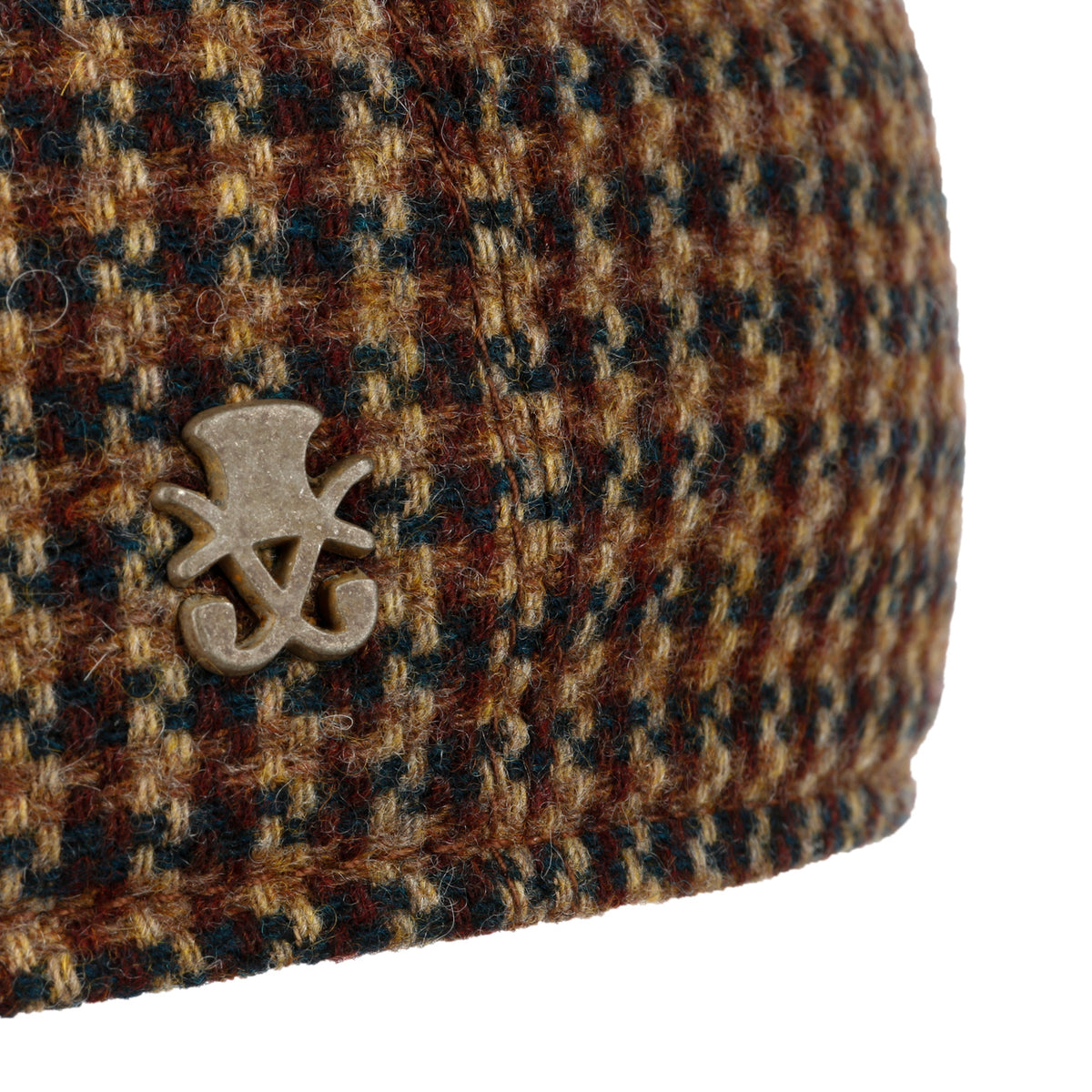 Billy Wool Houndstooth Zechbauer Flat Cap beige-braun 5