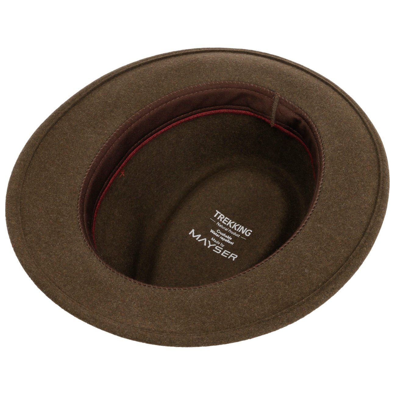 Maleo Stripes Trilby Wool Hat braun 5