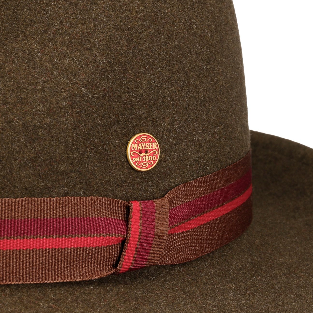 Maleo Stripes Trilby Wool Hat braun 6